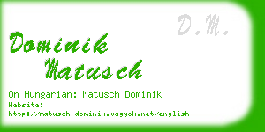 dominik matusch business card